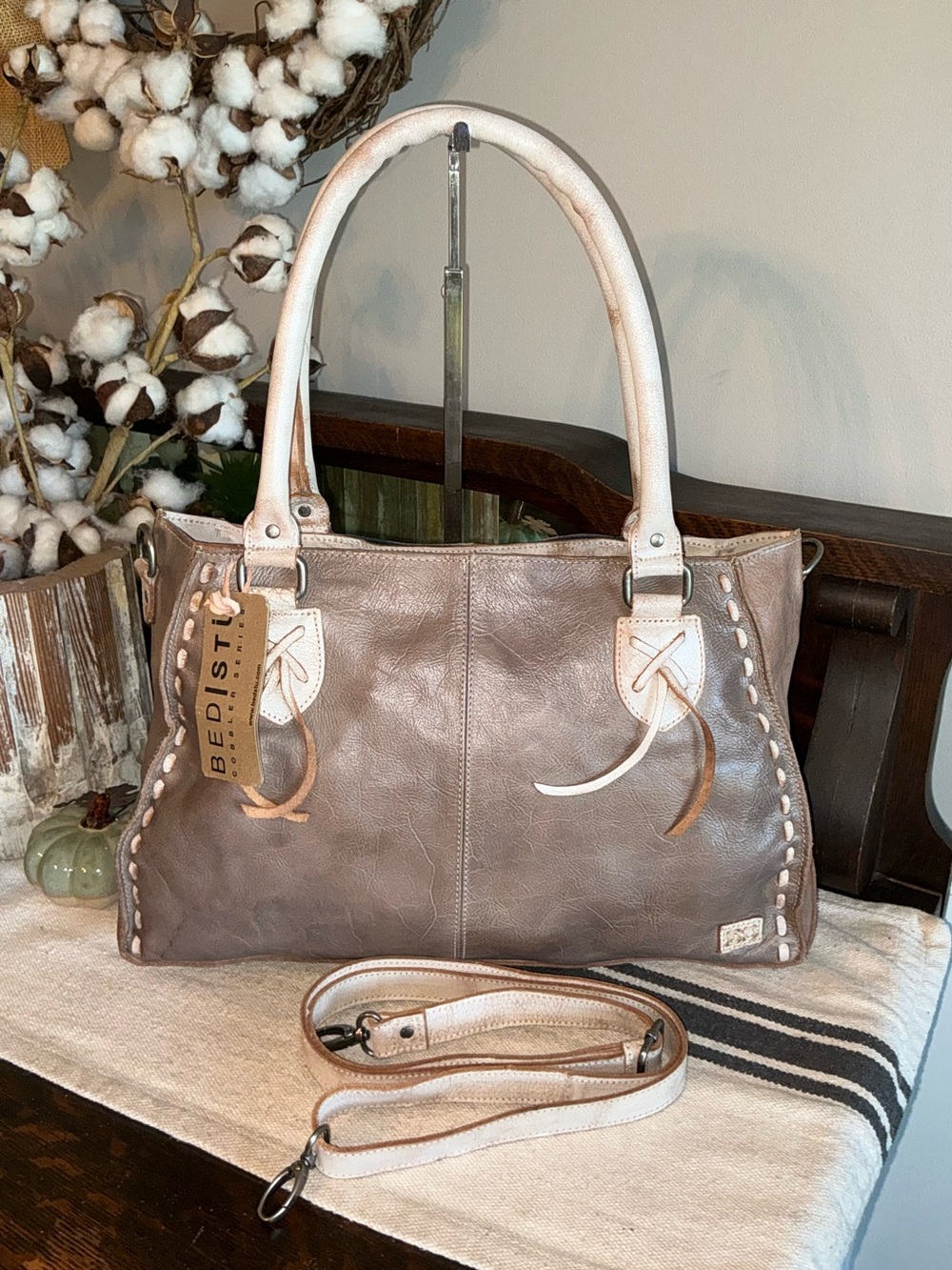 NWT Bed Stu Rockababy Satchel Crossbody Shoulder Bag Icicle Rustic Nectar Lux MS